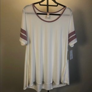 LuLaRoe Julie Jersey Knit Dress Stripe Sleeve XL